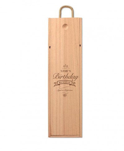 Personalised Birthday Reserve Engraved Wooden Wine Box
